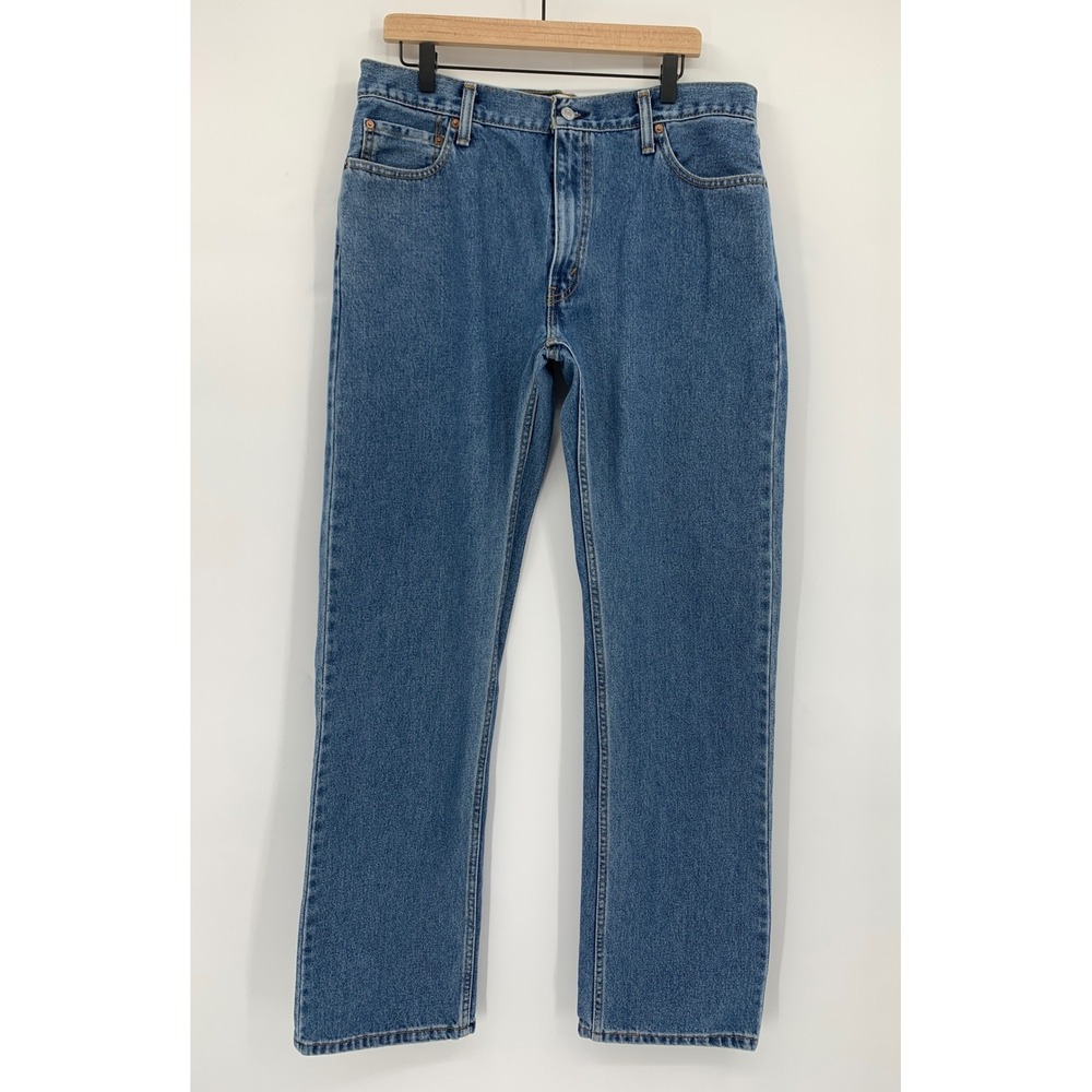Vintage Levis 505 Jeans Mens 36x34 Blue Straight Fit 100% Cotton Denim Pants